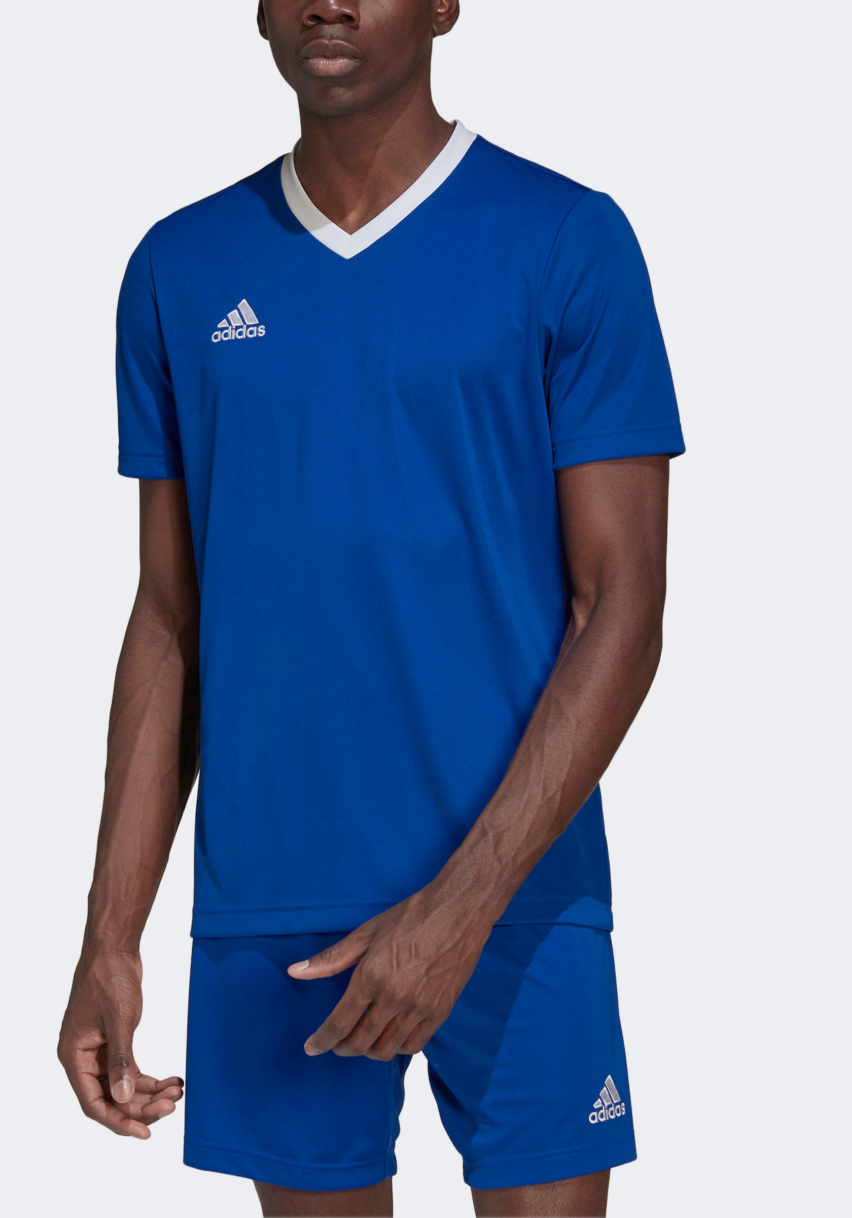 Fußballtrikot ADIDAS PERFORMANCE "ENT22 JSY", Herren, Gr. 3XL, blau (royal blau), Obermaterial: 100% Polyester, V-Ausschnitt, Trikots Fußballtrikot