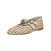 Riemchenballerina INUOVO "INUOVO Ballerinas Leder", Damen, Gr. 41, weiß kombi, Leder, casual, Schuhe