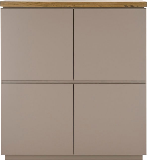 Kommode MCA FURNITURE "PALAMOS Kommode", grau (warmgrau), B:113cm H:123cm T:40cm, Holzwerkstoff, Sideboards, Kommode, Türen mit Dämpfung