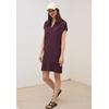 Hemdblusenkleid CECIL, Damen, Gr. L (42), N-Gr, rot (mulberry rot), Web, Obermaterial: 88% Viskose, 12% Polyamid, unifarben, casual, bequem kniefrei, V-Ausschnitt, Kurzarm, Kleider, Sommerkleid in feiner Struktur-Qualität