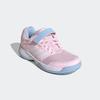 Hallenschuh ADIDAS PERFORMANCE "SPEEDCOURT INDOOR KIDS E", Gr. 34, clear pink, cloud weiß, glow blau, Textil, Synthetik, sportlich, Schuhe, geeignet für jeden Hallensport