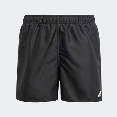 Badeshorts ADIDAS PERFORMANCE "SOLID SHORTS BY", Kinder, Gr. 164, N-Gr, schwarz-weiß (schwarz, weiß), Web, Obermaterial: 100% Polyester, sportlich, Badehosen Image