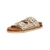 Pantolette INUOVO "INUOVO Pantoletten Leder", Damen, Gr. 38, weiß kombi, Leder, casual, Schuhe