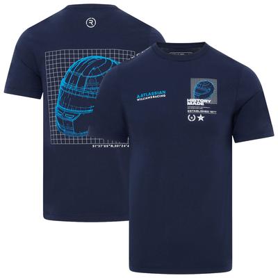 Williams Racing x Reflo Reisehelm-T-Shirt – Marineblau Image