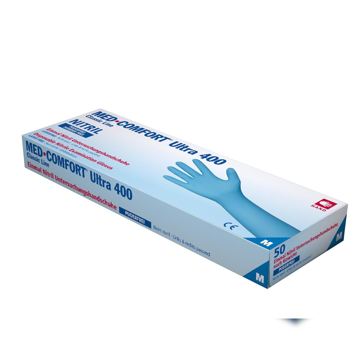 Nitrilhandschuhe Blue Comfort Ultra 400, 50 Stück, Größe M Image