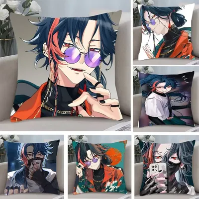 K-Kaisei Kissen N-niji-sanji Kissenbezug, Anti-Dustmite-Kissenbezug, unsichtbarer Reißverschluss, seidiger kurzer Plüsch-Sofa-Kissenbezug Image