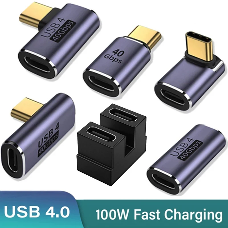 100 W Metall USB C Adapter OTG 40 Gbit/s Schnelle Datenübertragung Typ-C Lade Konverter Für 8 K 60 Hz Vedio Macbook Pro Laptop Telefon Image