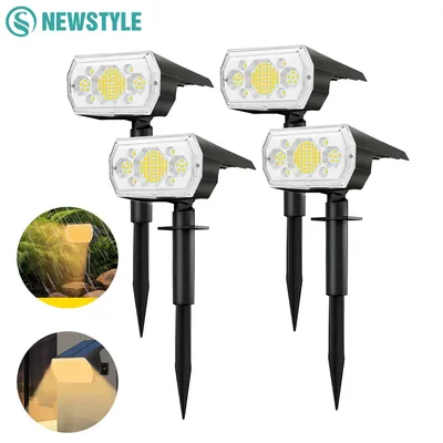 1-4 stücke 64LED Solar Licht Im Freien Wasserdichte Solar Landschaft Scheinwerfer Solar Wand Lampe 3 Modus Yard Pathway garten Auffahrt