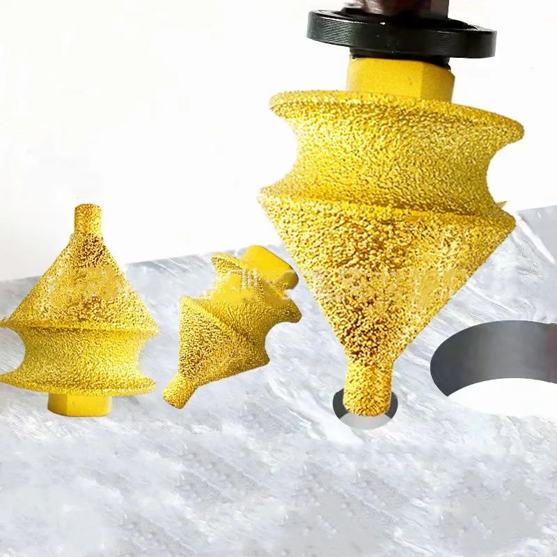 M10 Diamant-Fasenbohrer, vergrößerte Lochsäge, Fräsen, Fliesenschneider, Öffner, scharfes und verschleißfestes Kantenschleifwerkzeug Image