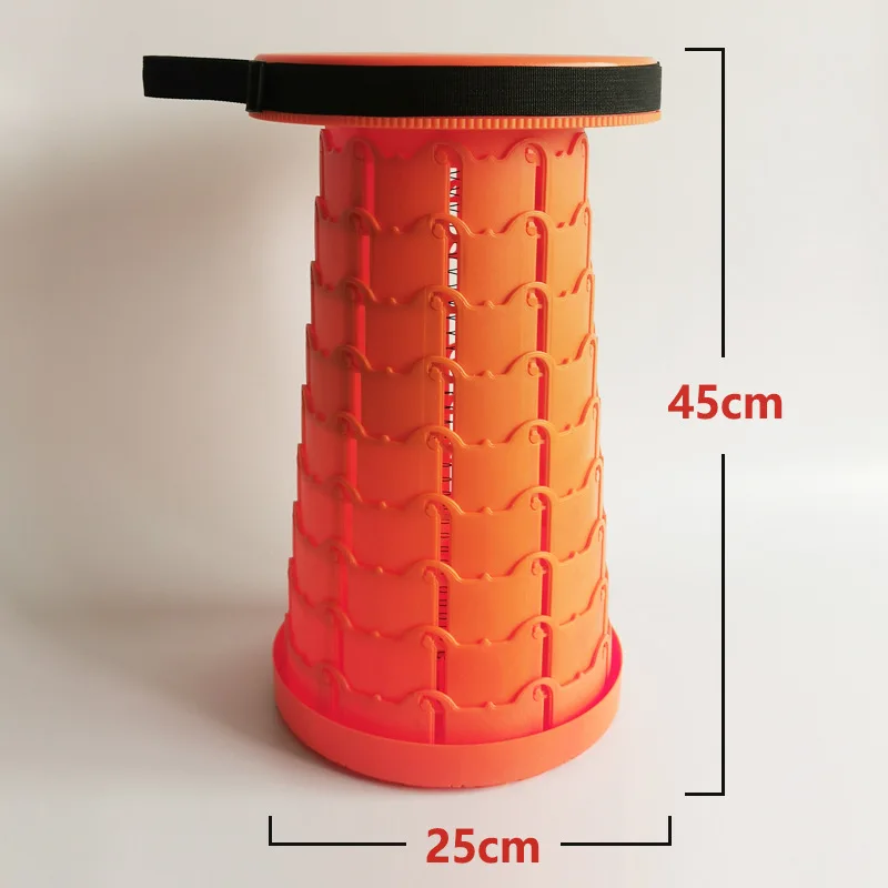 Verdickter, einziehbarer Klapphocker für Reisen und Outdoor, Regenbogenfarben, tragbarer, ausziehbarer Hochgeschwindigkeitshocker und Zug, Outdoor-Stuhl,