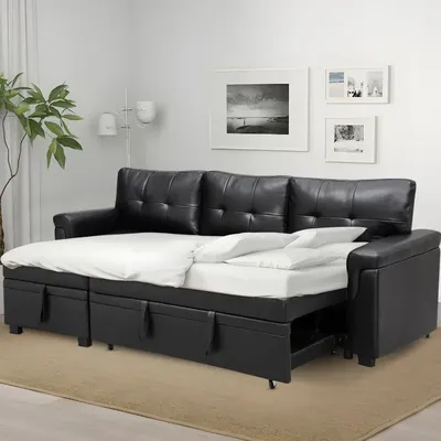 Sleeper Sectional Sofa with Convertible Sofa Bed,Inviting Chaise.Tranquil Comfort with Stress-Relieving Design,Durable Cushions