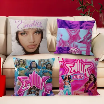 Emilia Mernes Singer Kissenbezug Sofakissenbezug Home Room Dekoration Kinder Geschenk Image