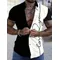 Camicie a maniche corte da uomo stile moda di strada 2025 Camicie da uomo casual estive Camicie da uomo stampate a righe bianche e nere 3D