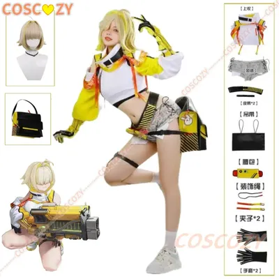 Maßgeschneidertes Spiel Nikke Elegg Cosplay Kostüm Perücke Halloween Erwachsene Cosplay Kostüme Rollenspiel Damen Outfit mit Taschenzubehör Image