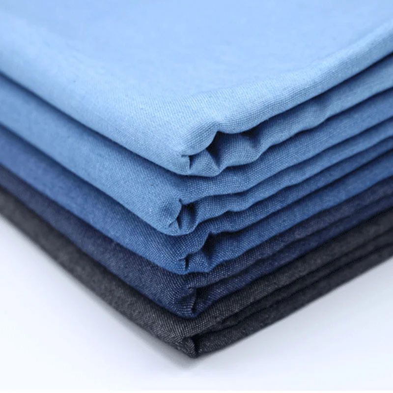 Tessuto Denim di qualità sottile morbido panno lavato camicia da cucire pantaloni cappello borsa tessuto tessili per la casa fatto a mano materiale fai da te 145 CM