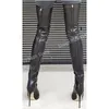Zurück Zipper Matte Leder Overknee Stiefel Schwarz Spitze Stiletto High Heel Sexy 2024 Herbst Frauen Schuhe Zapatos Para Mujere