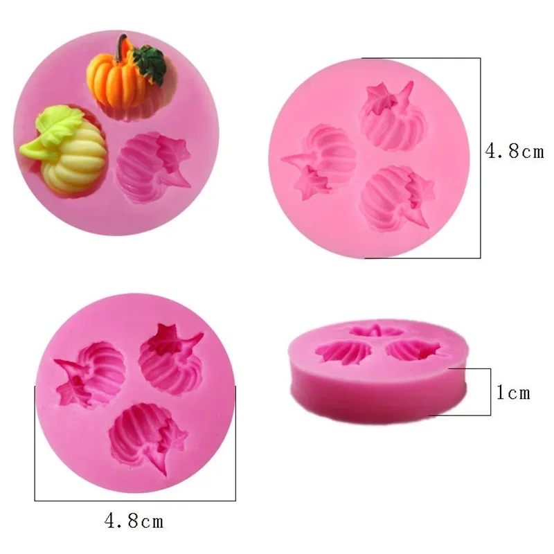 3D Kürbis Fondant Formen Silikon Kuchen Form Formen Schokolade Formen Halloween Kürbis Dekorationen Backformen Backform Hause Tools Image