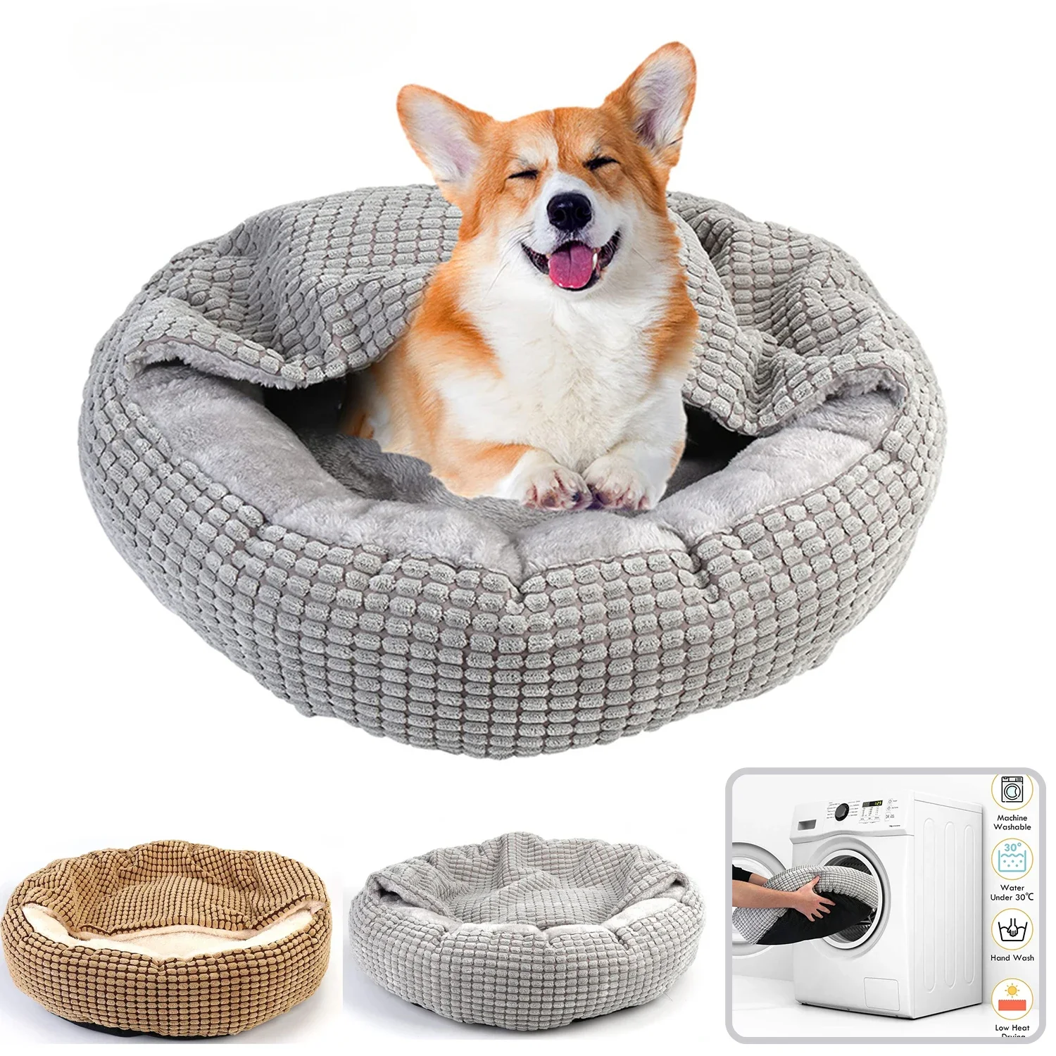 Wasch bares Haustier bett für Hunde katze Welpen haus warme Matte Winter decken flauschige Katze Hunde bett Haustier Zwinger Zubehör/Hunde bett Trav Image