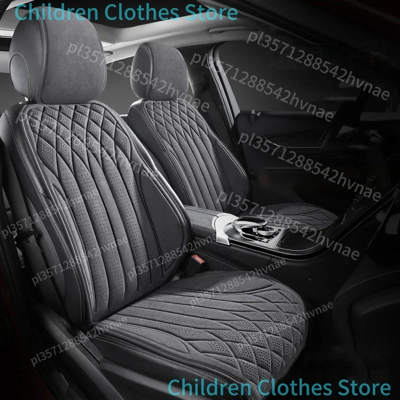 Atmungsaktive Autos itz bezug luxuriöse weiche Wildleder Fahrersitz rutsch feste Schutz kissen vier Jahreszeiten Auto Innen sitz Unterstützung Image