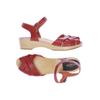 Swedish hasbeens Damen Sandale, Gr. 41, rot, Leder