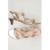 Esprit Damen Sandale, Gr. 41, gold, kein Etikett