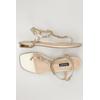 Nine West Damen Sandale, Gr. 40, beige, kein Etikett