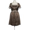 Daniel Hechter Damen Kleid, Gr. 40, braun, Seide