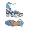 Jeffrey Campbell Damen Sandale, Gr. 39, blau, kein Etikett