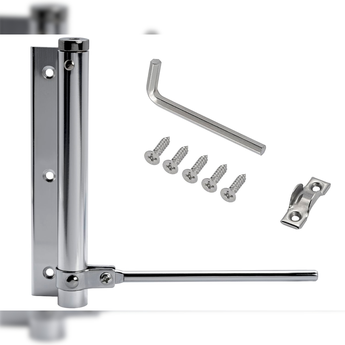 ID Dinkel Stangentürschließer UNIVERSAL Türschließer Automatik Türfeder Federschließer bis 55 KG Image