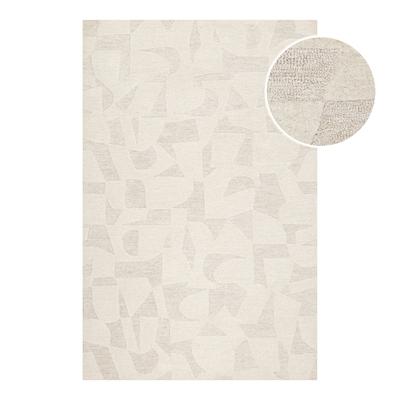 Teppich WECON HOME "Ocean State", beige (creme weiß), B:70cm H:10mm L:140cm, Schurwolle, Teppiche, handgefertigt, gemustert, pflegeleicht, Wolle, Wohnzimmer, Esszimmer Image