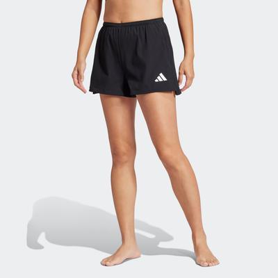 Badeshorts ADIDAS PERFORMANCE "BEACH SHORT W", Damen, Gr. S, N-Gr, schwarz-weiß (schwarz, weiß), Obermaterial: 100% Polyester, sportlich, Badehosen Image