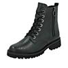 Schnürstiefelette REMONTE, Damen, Gr. 38, grün (tannengrün), Leder, unifarben, klassisch, Schuhe, Blockabsatz, Stiefelette, Schnürboots, Flats im Used Look