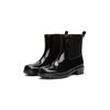 Chelseaboots TOMMY HILFIGER "FLAG HARDWARE RAINBOOT", Damen, Gr. 39, schwarz, Synthetik, unifarben, sportlich, Schuhe, Blockabsatz, Schlupfboots, Gummistiefel mit Logo-Emblem