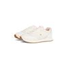 Plateausneaker TOMMY HILFIGER "LEATHER RUNNER", Damen, Gr. 39, grau (sanftes weiß, grau), Nappaleder, sportlich, Schuhe, Freizeitschuh, Halbschuh, Schnürschuh mit TH-Schmuckelement