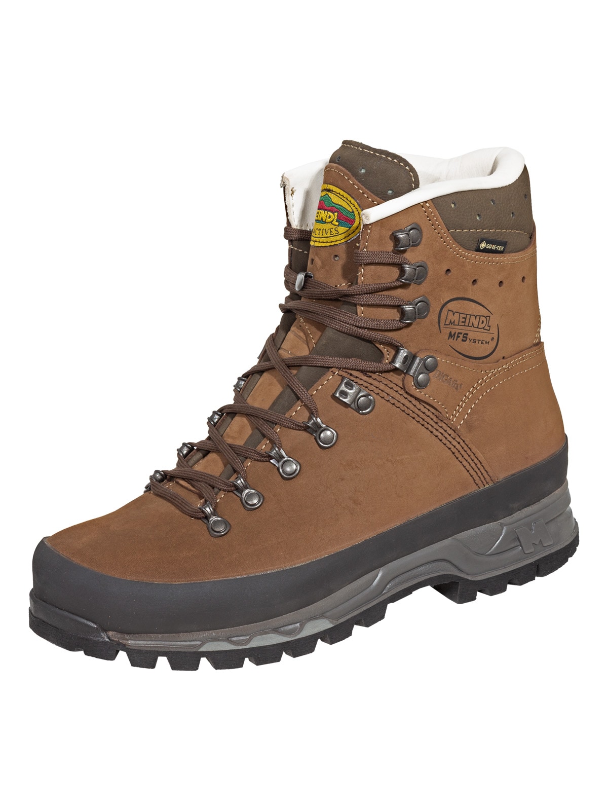 Wanderschuh MEINDL "Island MFS Active", Damen, Gr. 41, braun, Nubukleder, Schuhe Wanderschuh, GORE-TEX – Winddicht, wasserdicht und atmungsaktiv