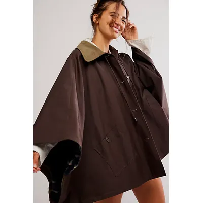 Bailey Cape Jacket at Free People in Italian Mocha, Size: M/L