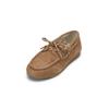 Bootsschuh MARC O'POLO "aus langhaarigem Veloursleder", Damen, Gr. 39, braun (pure sand), Obermaterial: 100% Leder (Rind), unifarben, Schuhe