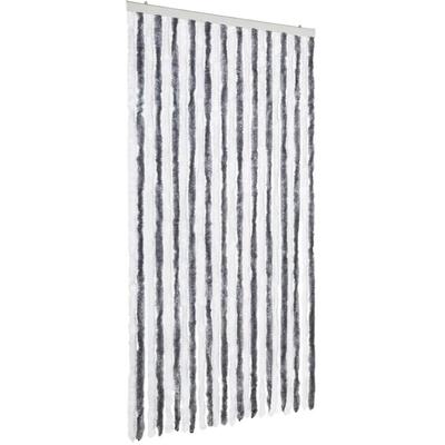Vidaxl - Fliegenvorhang Grau und Weiß 100x230 cm Chenille 313380 Image
