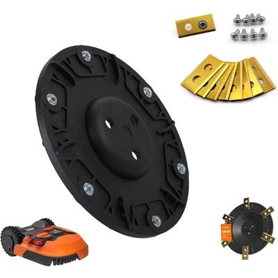 Ersatz-Messerscheibe + 6-Messer-Set für WORX/Landxcape/Kress/Einhell Roboter-Rasenmäher - Aiperq Image