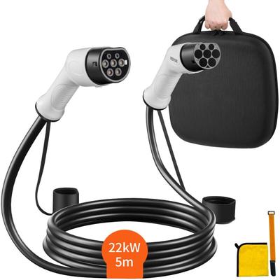 Typ 2 zu Typ 2 EV-Ladekabel, 32Amp, 22kW, 5 Meter, dreiphasig, IP66 wasserdicht, mit Tragetasche, Image