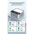 Tlily - Caricabatterie multiplo usb a tipo c QC3.0 GaN da 120 w, 8 porte, pd, 100 w, spina usa