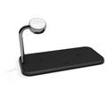 Triplo alluminio. Caricabatterie qi Wireless 220V cavo 2x10W Nero Caricabatterie Apple Watch (Apple