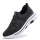 XOEKD Women Slip On Shoes Running Shoes Lightweight Non Slip Tennis Memory Foam Shoes for Sports Travel Gym, black, 8 UK