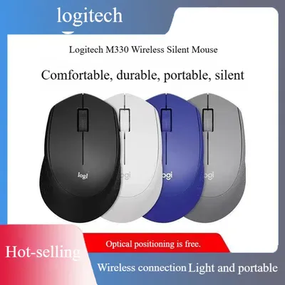 Logitech M330 Silent Wireless Mouse – extrem leises Klicken, 12-Monats-Akku, kompakter USB-Empfänger für Büro/Laptop (Graphit)