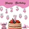 Cartoon Rosa Stich Party Supplies Lustige Figur Kerzen Prinzessin 0-9 Kerzen Cupcake Topper Kuchen Dekorationen Mädchen Party Favor