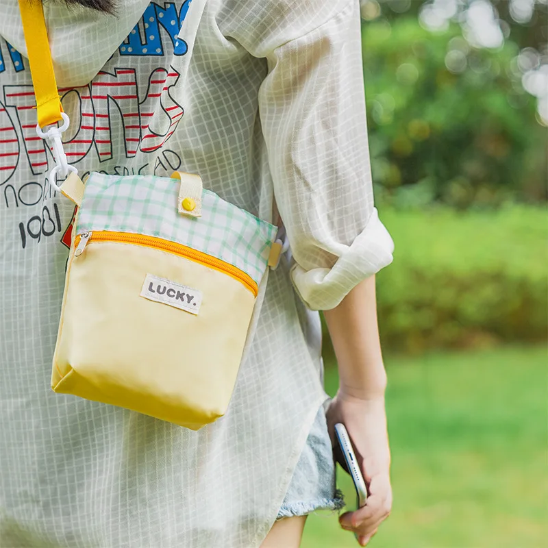 Damentasche Cross-Shoulder-Wasserbechertasche Outdoor Isolierte Becherabdeckung Cross-Shoulder Handwasserbecher Aufbewahrungstasche Gelbe Farbe Image