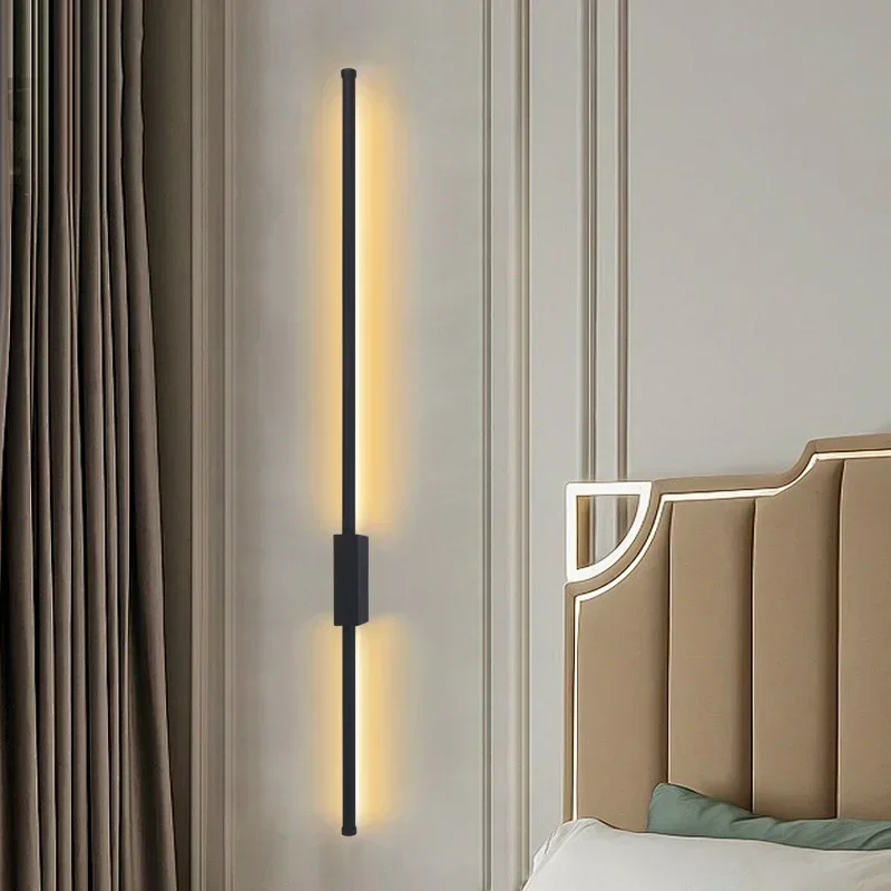 LED Lange Wandleuchte für Innen im Nordischen Stil Lange LED-Wandlampe Heimdekoration Schlafzimmer Wohnzimmer Sofa-Hintergrund