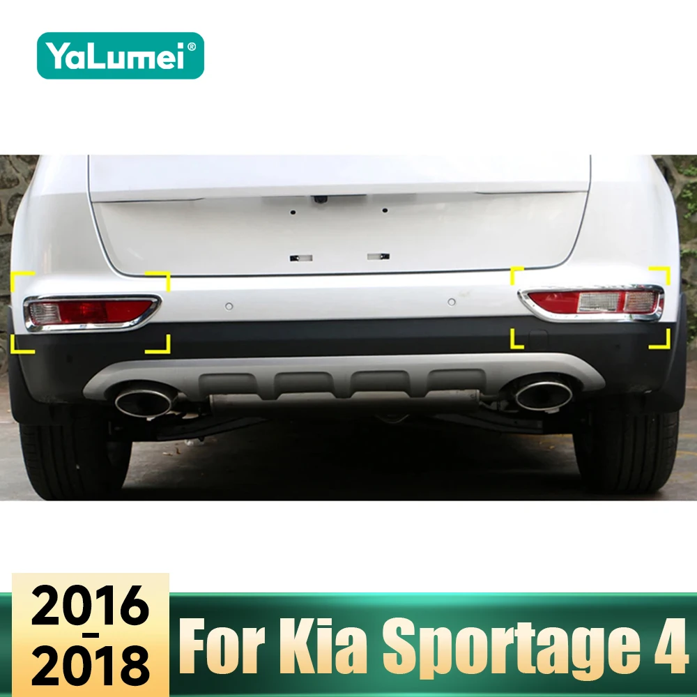 Für Kia Sportage 4 2016 2017 2018 Auto Foglight Schutz Zubehör Hinten Nebel Lampenschirm Lampe Abdeckung Trim Aufkleber Image