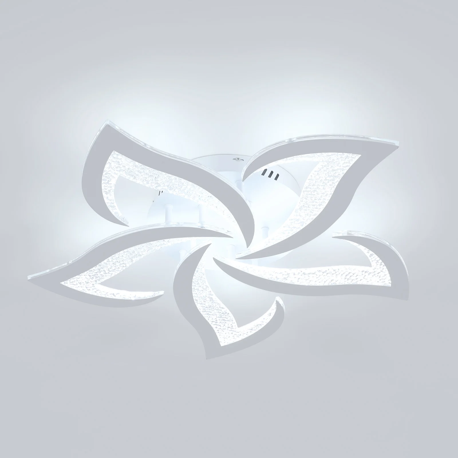 Weiße LED-Deckenleuchten mit Fernbedienung, 60 W kaltweiß 6500 K, moderne Acryl-Deckenleuchte für Schlafzimmer, Wohnzimmer, Esszimmer