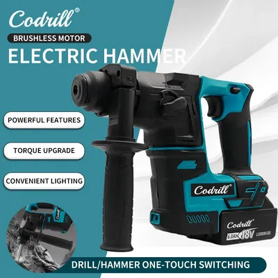 For Makita Battery PIN Brushless Electric Hammer 18V Lithium Battery Cordless Hammer Wireless Drills 18v Power Tools